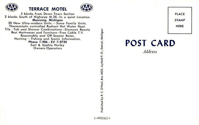 Cousineaus Terrace Court (Terrace Motel) - Vintage Postcard (newer photo)